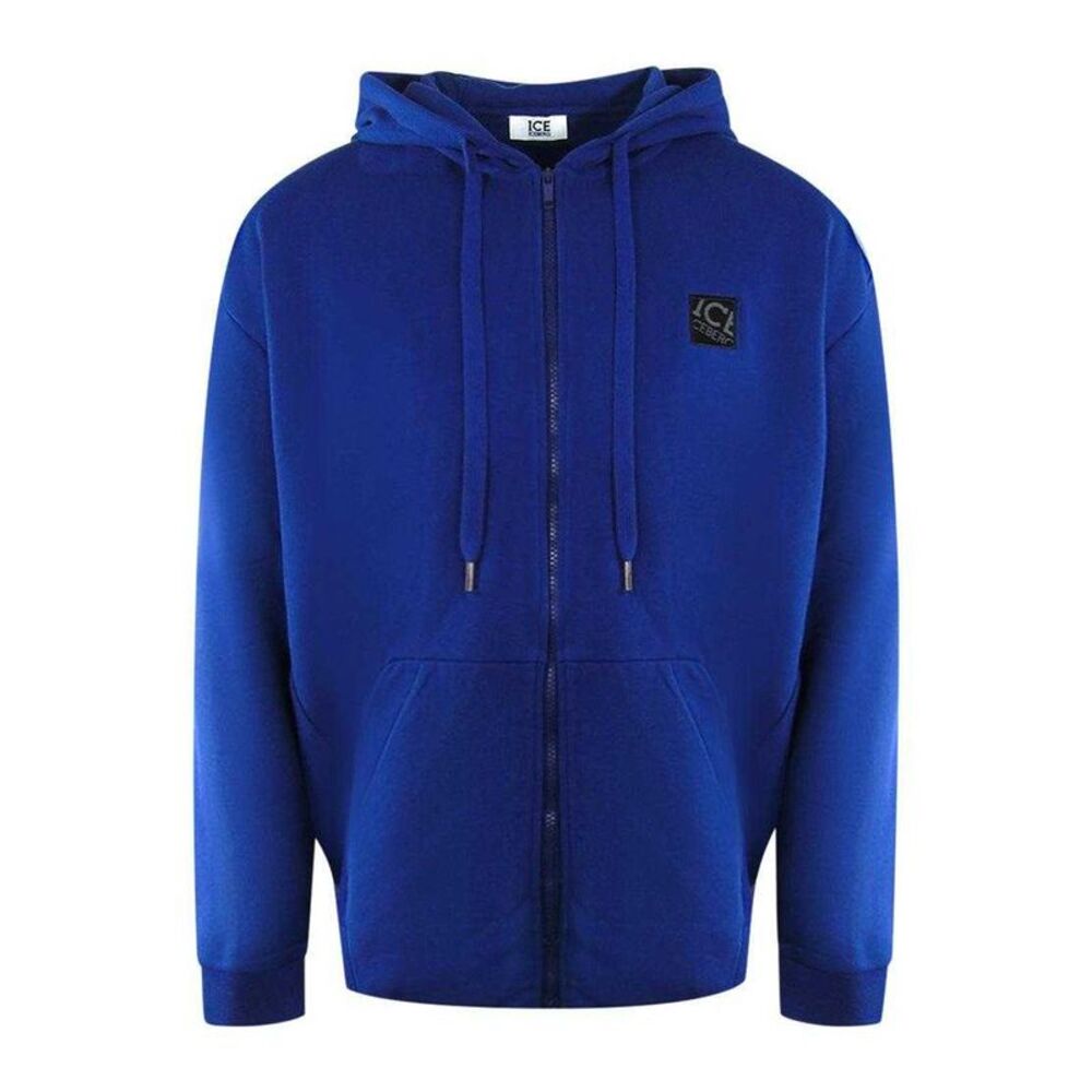 Ice Iceberg Mens Full Zip Hoodie / Blue